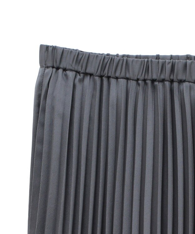 AMERICAN HOLIC サテンプリーツスカート Charcoal Gray