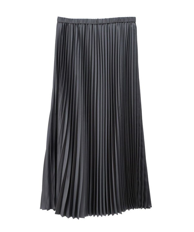 AMERICAN HOLIC サテンプリーツスカート Charcoal Gray