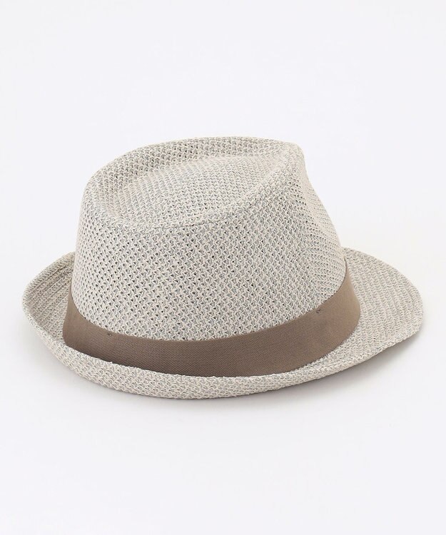 JOSEPH ABBOUD 【尾州産素材・和紙糸使用・洗える】和紙MIXラッセル ハット ベージュ系