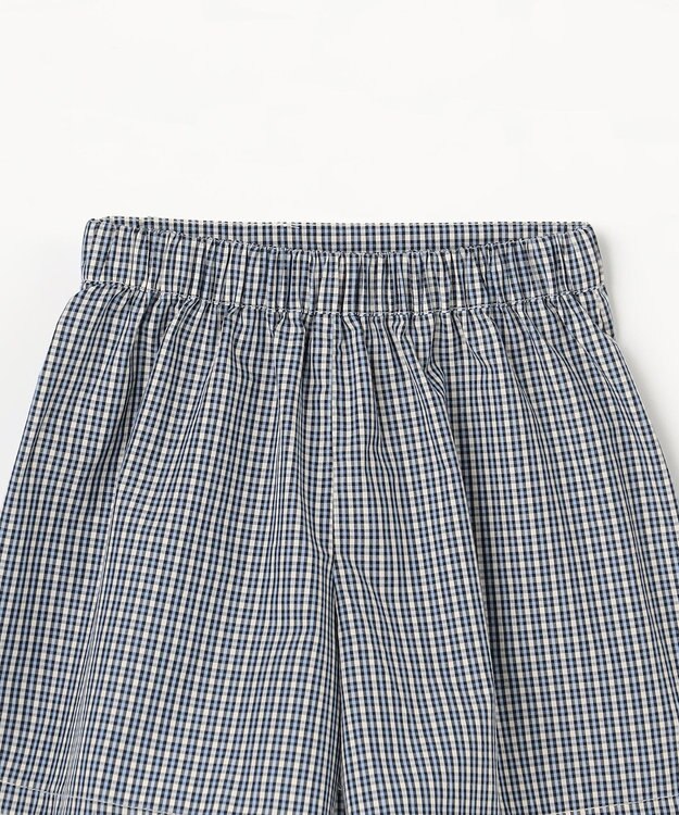 組曲 KIDS 【110-140㎝】 チェックプリーツ キュロット サックスブルー