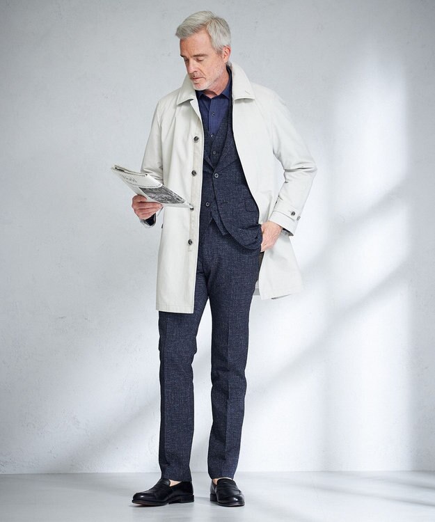 JOSEPH ABBOUD 【イージーケア・多機能】人気 ライトウェーブ ジャケット ネイビー系4