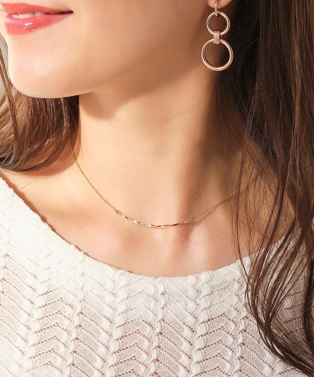 Phoebe ツイストラインネックレス　ローズゴールド ローズゴールド