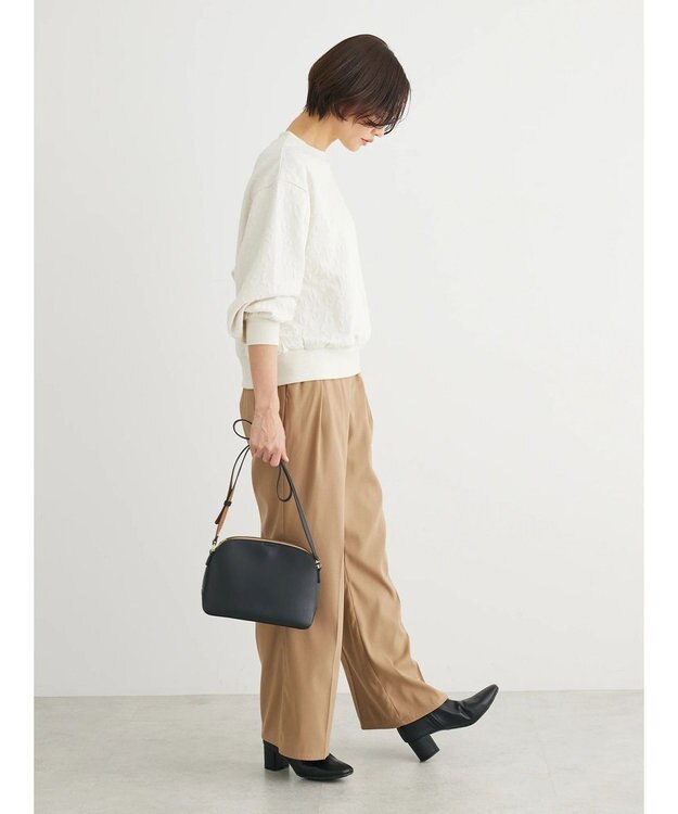 Green Parks ヒョウ柄ジャガードプルオーバー Ecru