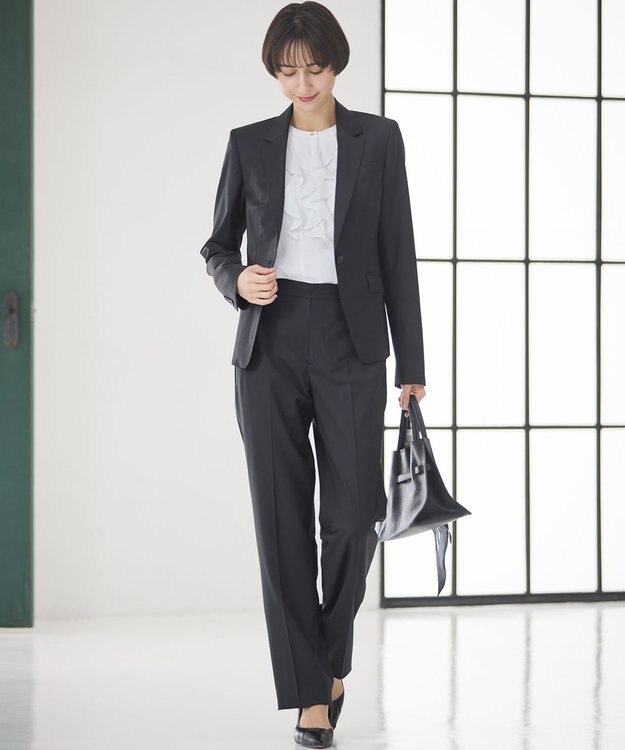 23区 【滝沢眞規子さん着用/VERY掲載】ランダムストライプ ダイヤ スカーフ ブラック系