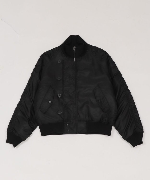 WEGO ナイロンスタンドブルゾン ブラック