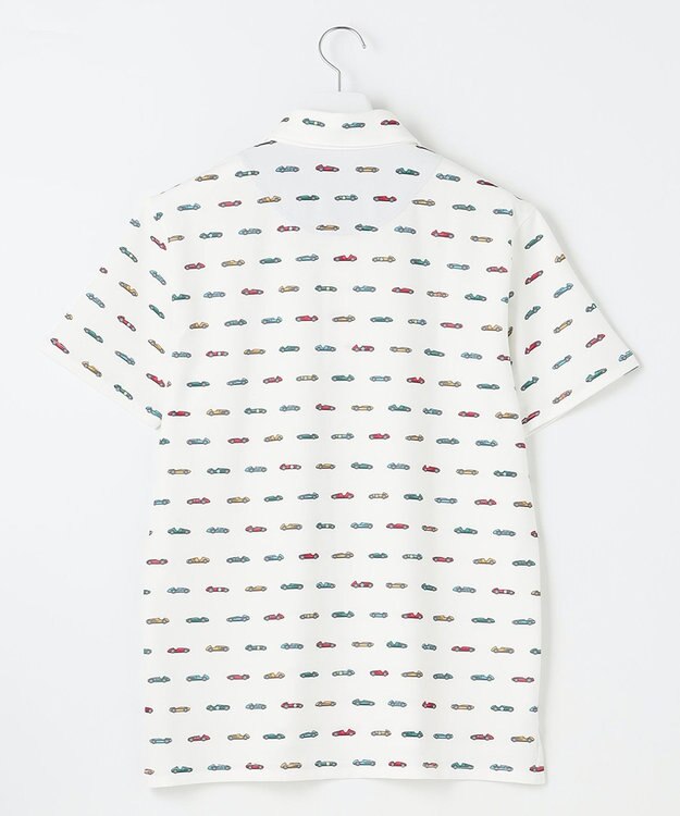 23区GOLF 【MEN】レーシングカープリント 半袖ポロシャツ ホワイト系5