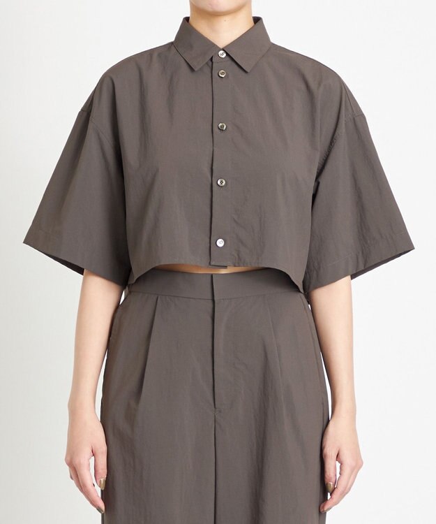 NAVE 【ReNAVE　撥水機能・UVカット・透湿・接触冷感・洗える】ナイロンタスランシャツ グレー系