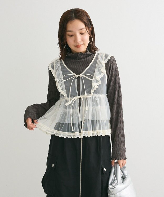 Green Parks ・Ｐｅｔｉｔ　Ｆｌｅｕｒ　ジャカードハイネックロンＴＥ Black