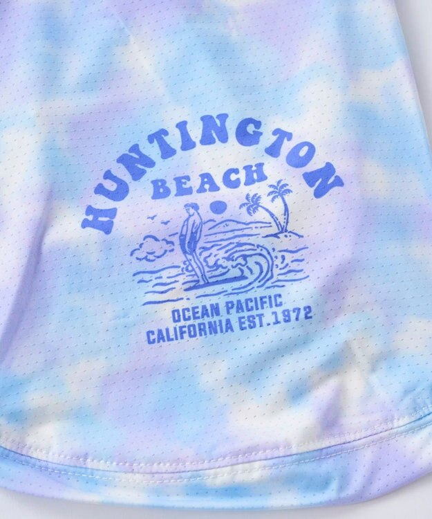 OP／FILA 【Ocean Pacific】タイダイ柄ドッグウェア ペットウェア シルバー