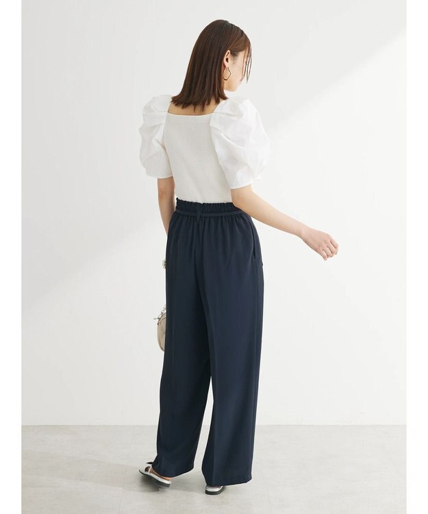 Green Parks ・ＡＮＤ　ＳＥＡＲＣＨ　布帛スリーブニットプルオーバー Off White