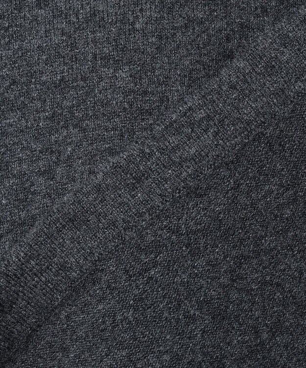 23区 L 【R(アール)】ウールカシミヤ パールトリム カーディガン チャコールグレー系