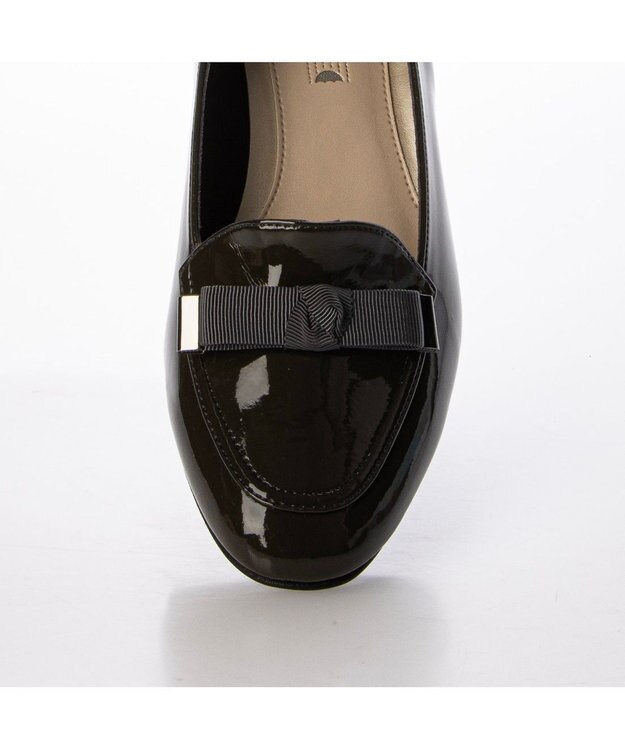 Riz raffinee 【レイン対応】リボンローファー ダークグレーエナメル