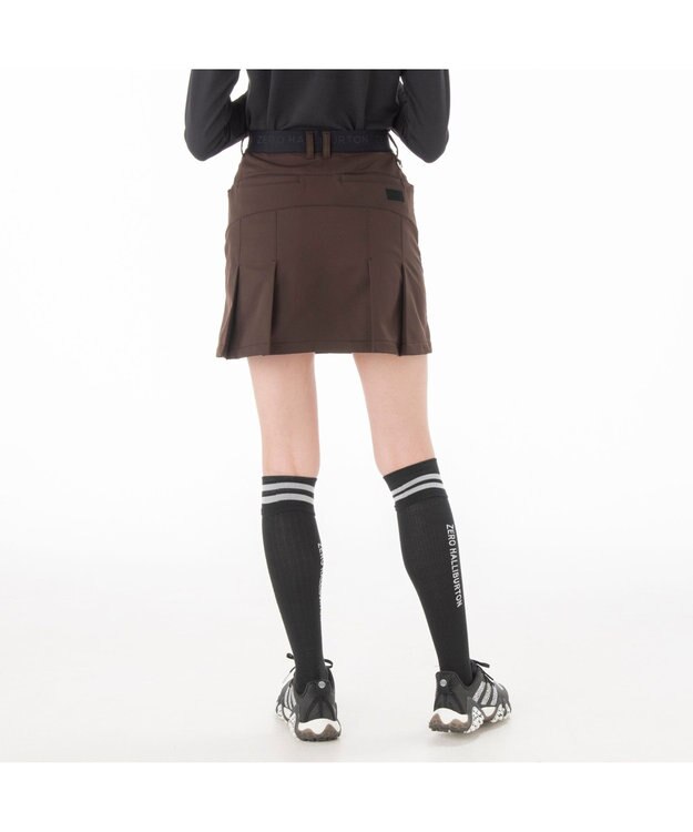 ZERO HALLIBURTON 【防透け加工】アンチシースルースカート 82751 洗濯可能 撥水 ストレッチ素材 ゴルフ ZHG-W11b ブラウン