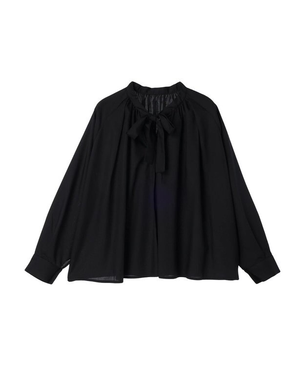 AMERICAN HOLIC イージーケア２ＷＡＹボウタイブラウス Black