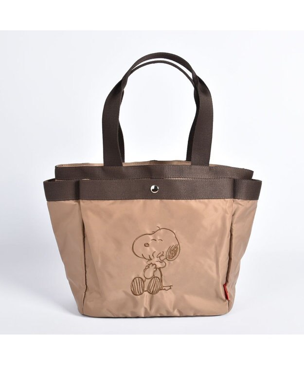 Y'SACCS 【PEANUTSコラボ】SNOOPY ダブルテープトート Mサイズ ベージュ