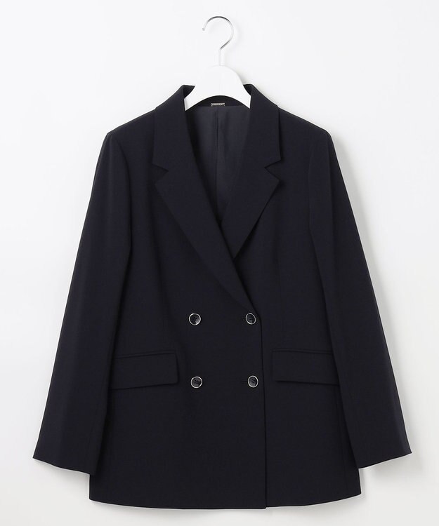 ANY SIS L セレモニーダブルクロス テーラードジャケット ネイビー