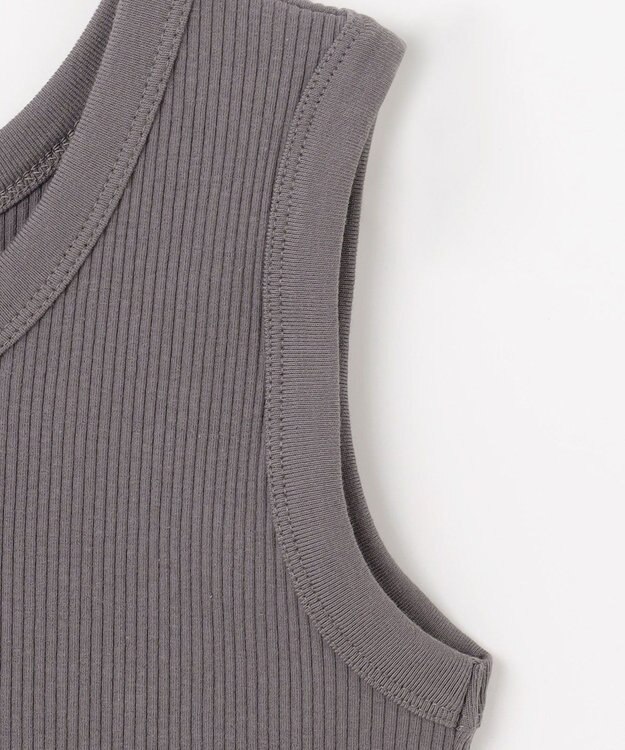 ANY L リブタンクトップ グレー