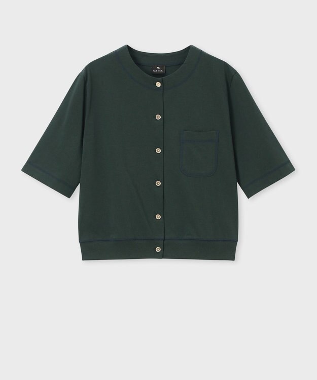 Paul Smith コットン ジャージー カーディガン オリーブ