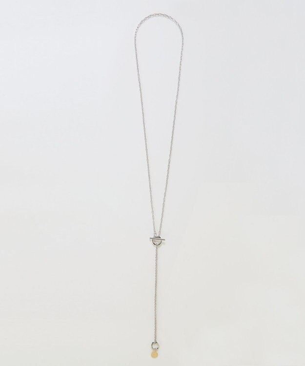 Phoebe 【金属アレルギー対応】ミニマルチェーンロングコインネックレス　シルバー　ニッケルフリー シルバー