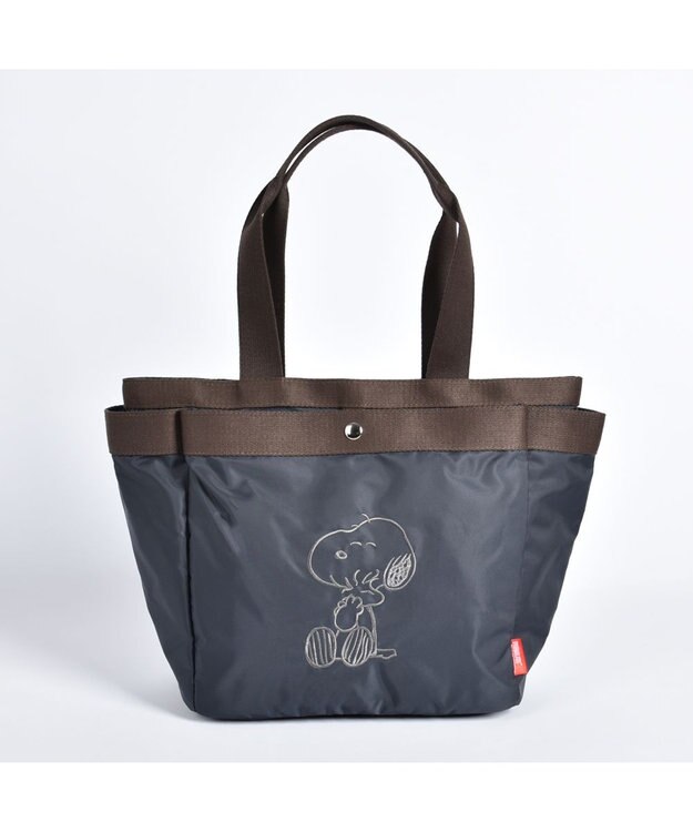 Y'SACCS 【PEANUTSコラボ】SNOOPY ダブルテープトート Mサイズ ネイビー