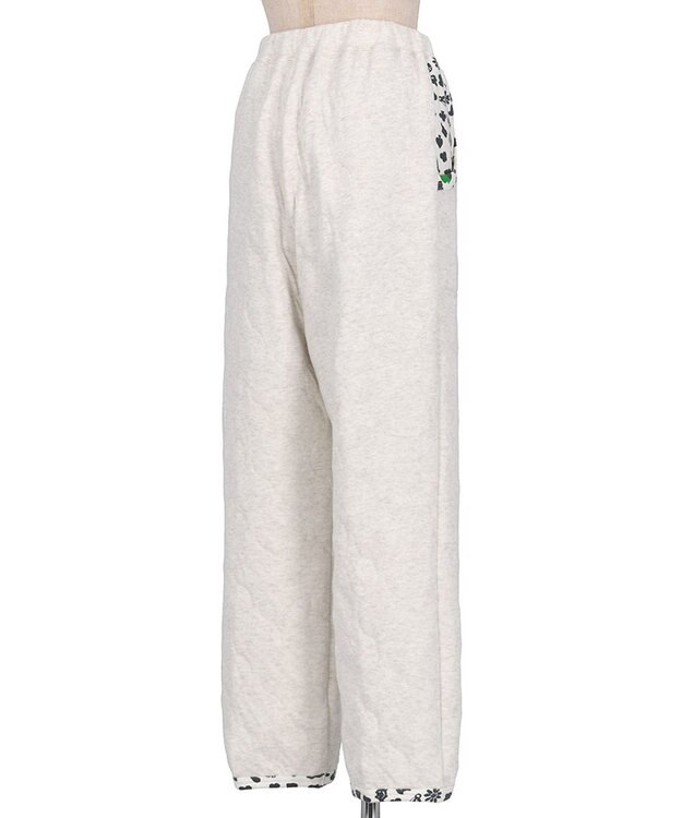 tsumori chisato SLEEP ツモリチサト ボトムス キルトニット素材(本体) あったか 長ズボン ルームウェア レディース UOW432 /ワコール アイボリー