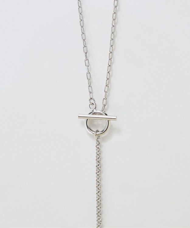 Phoebe 【金属アレルギー対応】ミニマルチェーンロングコインネックレス　シルバー　ニッケルフリー シルバー