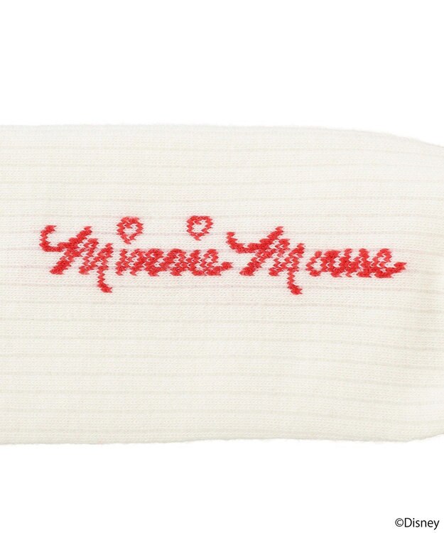 earth music&ecology 【予約】Disney/アソート刺繍入り靴下 レッド