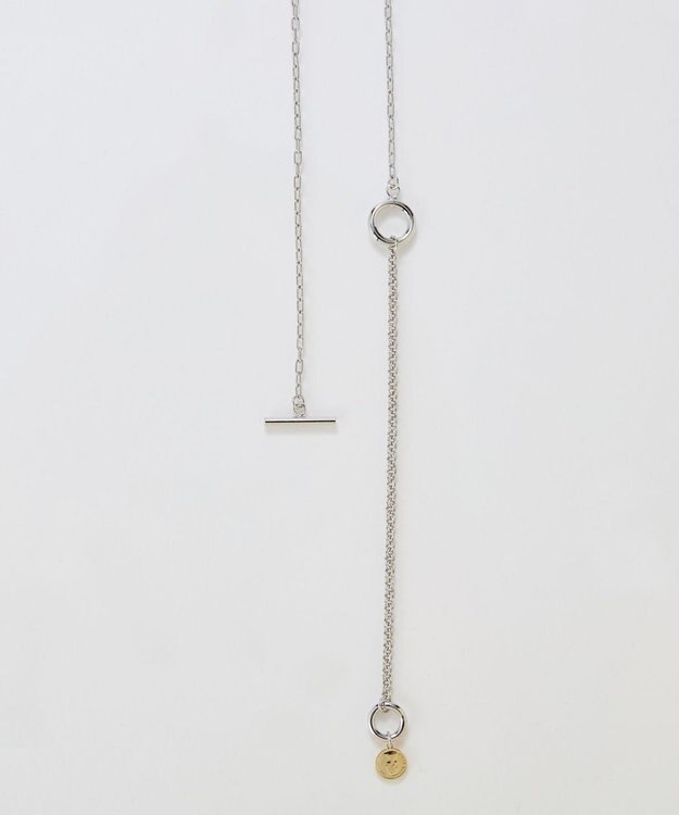 Phoebe 【金属アレルギー対応】ミニマルチェーンロングコインネックレス　シルバー　ニッケルフリー シルバー