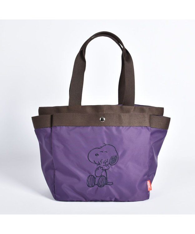Y'SACCS 【PEANUTSコラボ】SNOOPY ダブルテープトート Mサイズ パープル