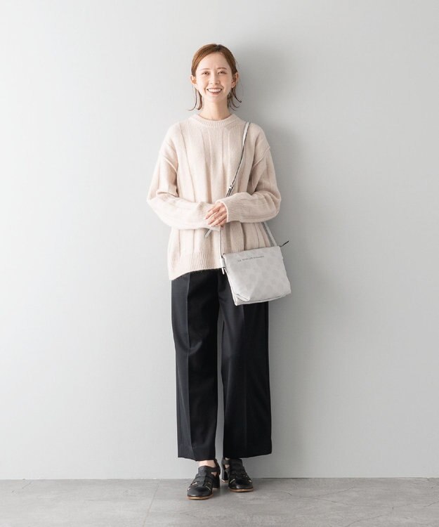 MIYABIYA La quoh with kirakaracho  南蛮七宝ベーシックプリント スモールショルダー 月白(ライトグレー)