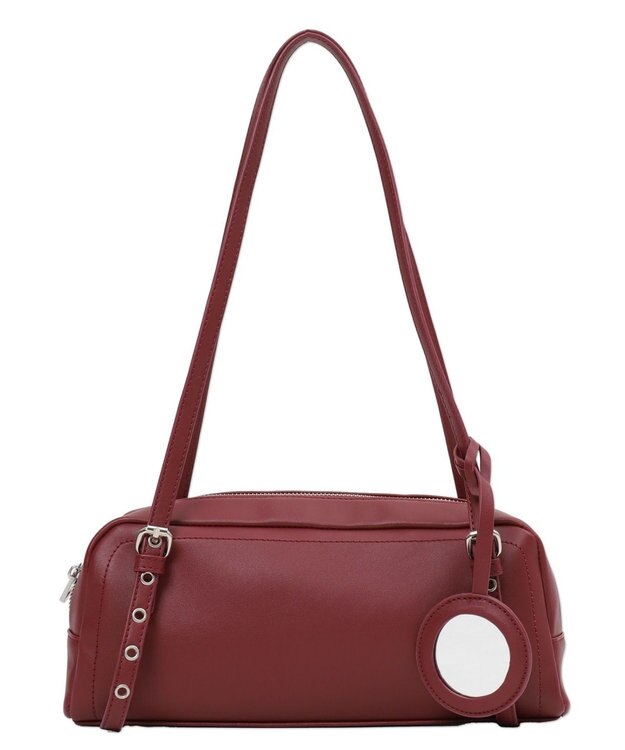 WEGO ミラー付きボストンバッグ レッド