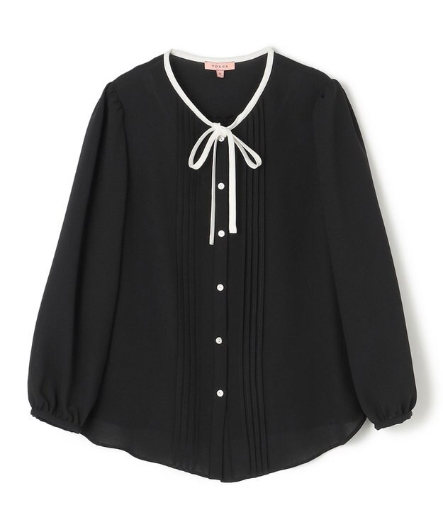 TOCCA 【消臭・洗える】PROMISE RIBBON ブラウス ブラック系