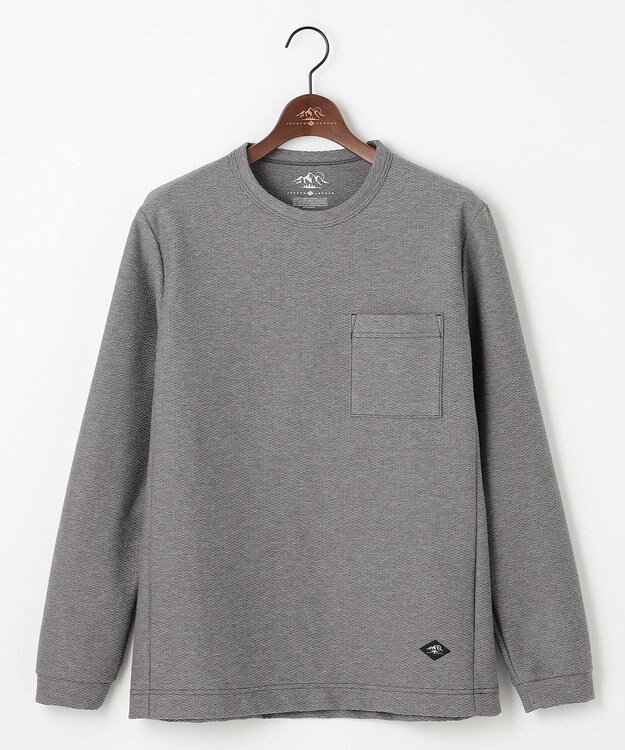 JOSEPH ABBOUD MOUNTAIN 【MADE IN JAPAN】ダイヤモンドワッフル 長袖 アウトドア Tシャツ グレー系