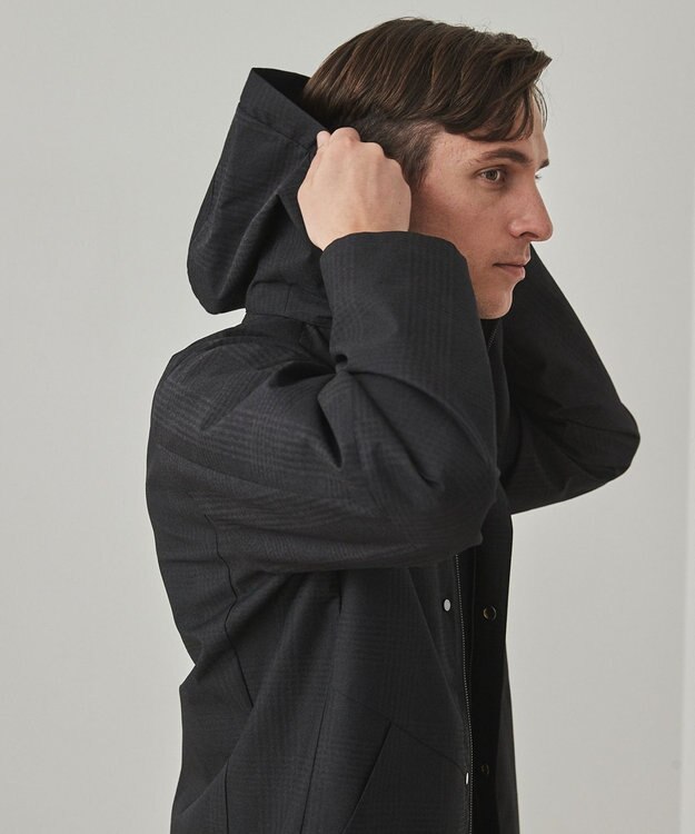 GOTAIRIKU 【仕事で着用可】ラスタードビー フーデッドブルゾン_地柄(24/25年モデル) ブラック×チェック地柄(24年新色)