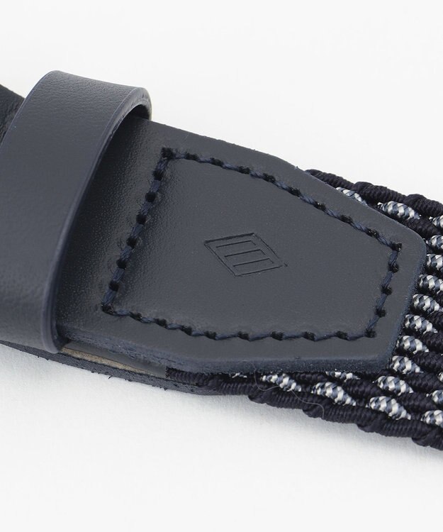 JOSEPH ABBOUD 【伸びる】薄くて軽い！ ライトミックスコード ベルト ダルブルー系