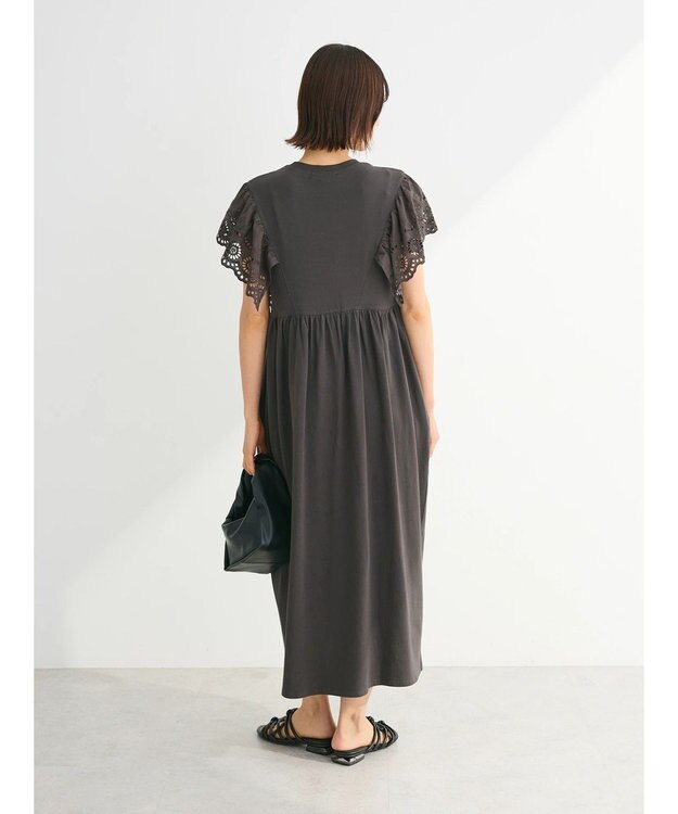 Green Parks ・ＳＵＧＡＲ　ＳＰＯＯＮ　ショルダー刺繍レースワンピース Charcoal Gray