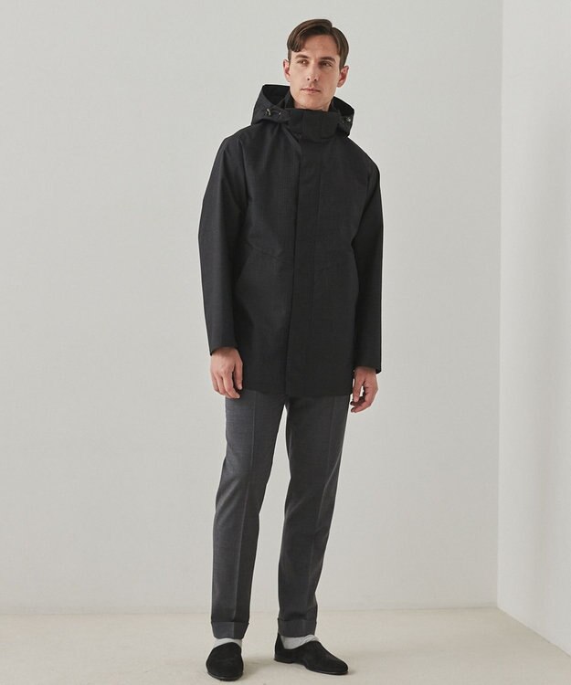 GOTAIRIKU 【仕事で着用可】ラスタードビー フーデッドブルゾン_地柄(24/25年モデル) ブラック×チェック地柄(24年新色)