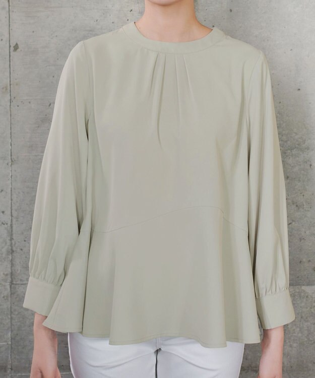 Tiaclasse L イレギュラーヘムブラウス ミント
