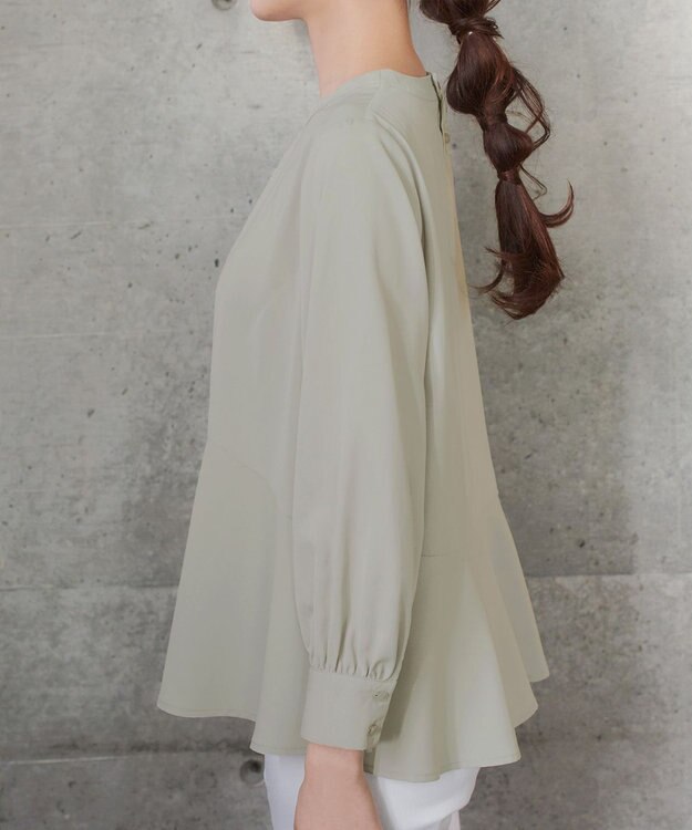 Tiaclasse L イレギュラーヘムブラウス ミント