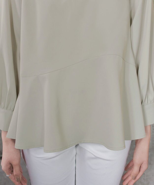 Tiaclasse L イレギュラーヘムブラウス ミント