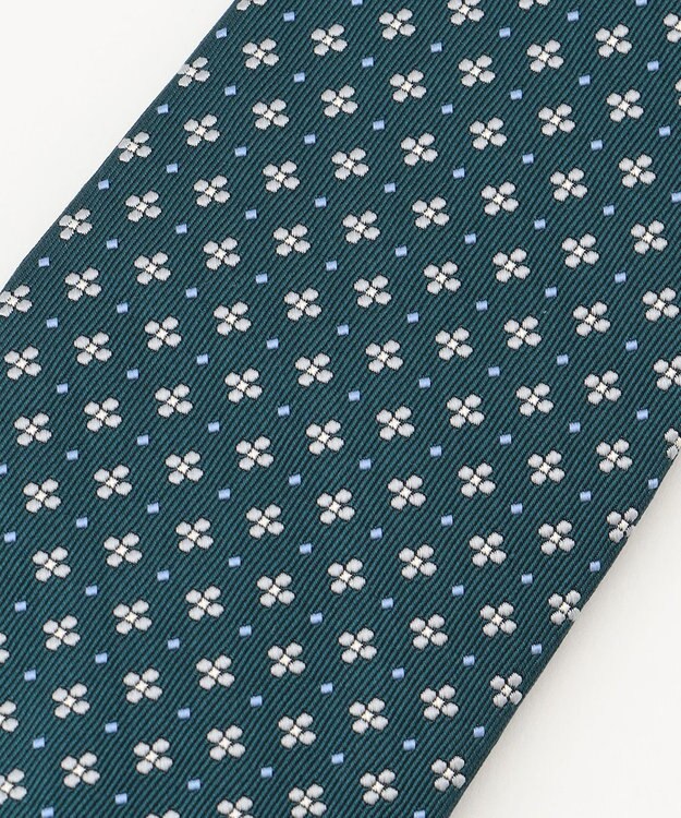 J.PRESS MEN 【VINTAGE JACQUARD COLLECTION】小紋柄 ネクタイ ピーコックグリーン系7