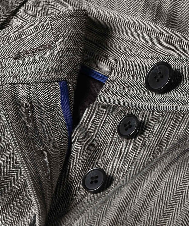 Paul Smith ドレープヘリンボーン ワイドトラウザーズ グレー