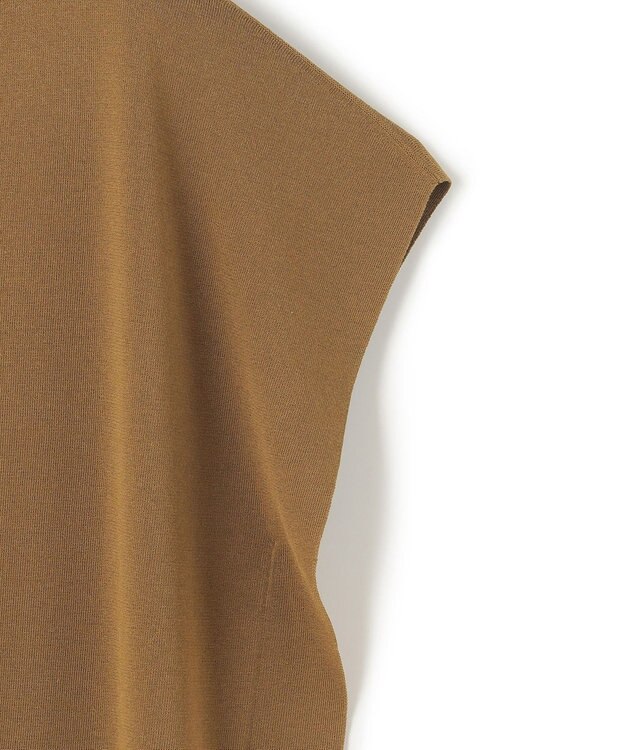 ICB 【WEB限定・洗える】ドライコットンアセテート  サイドスリットワンピース キャメル系