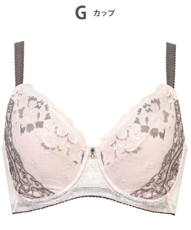 Wing ブラジャー Wing Lesiage バストを小さく見せる 脇すっきり フルカップブラ 【6000シリーズ】 小さく見せるブラ PB6001 ウイング／ワコール シェルピンク