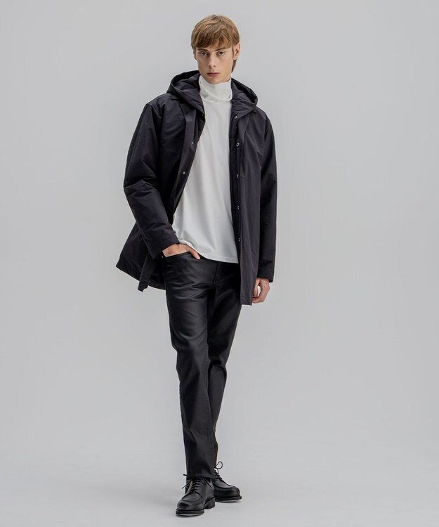 JOSEPH HOMME パウダーピーチクロス　 3WAYフードコート ブラック系