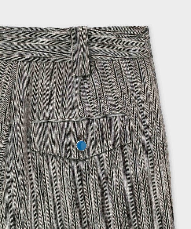 Paul Smith ドレープヘリンボーン ワイドトラウザーズ グレー