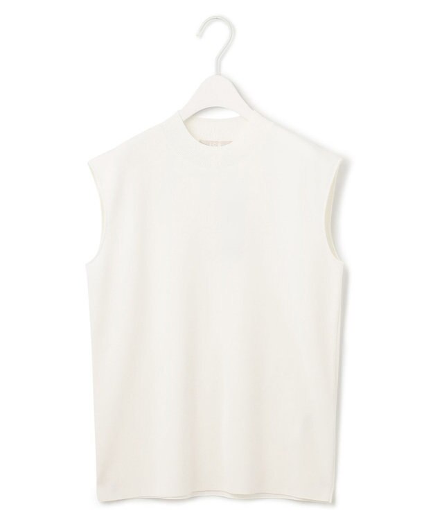 ICB 【洗える】 ドライコットンアセテート ノースリーブプルオーバー オフホワイト系