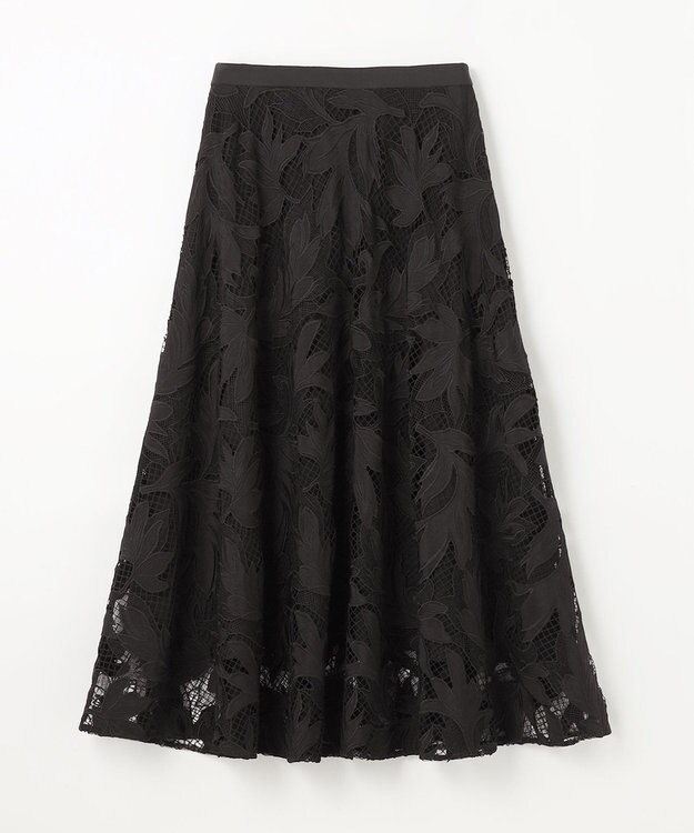 GRACE CONTINENTAL ケミカルリーフスカート ブラック