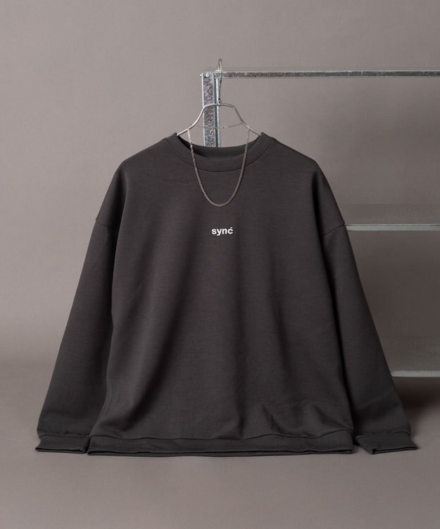 WEGO 【ユニセックス着用ITEM】アクセ付きフォトグラフィックプルオーバー ブラック中濃色