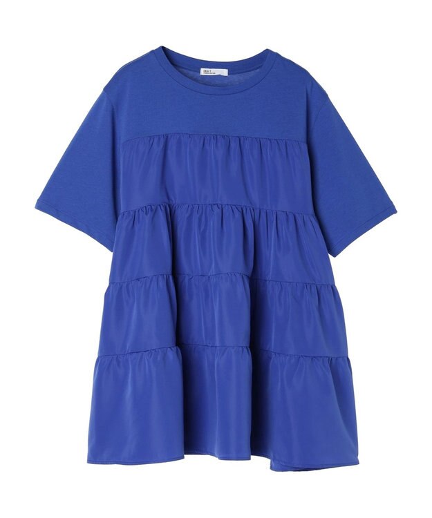 CRAFT STANDARD BOUTIQUE 異素材ティアードカットチュニック Blue